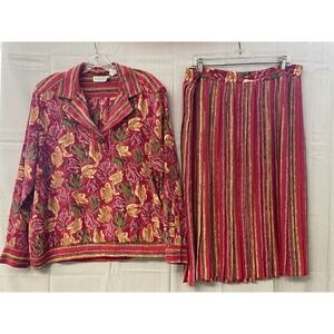 Vintage LaChine Classic 2 Piece Blouse And‎ Pleated Skirt#4